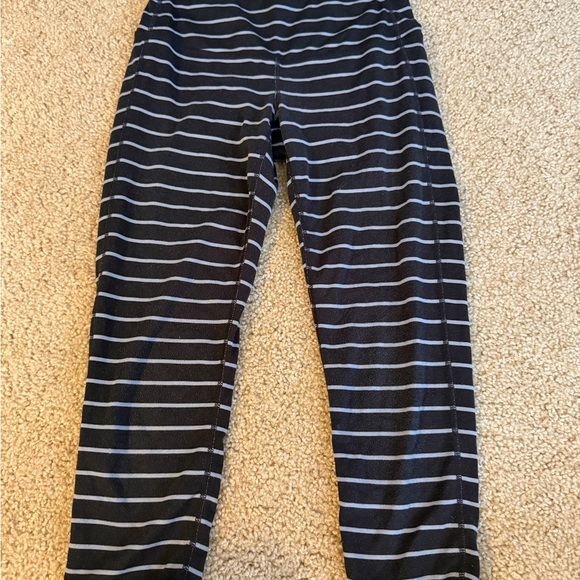 Athleta Black and Gray Striped Leggings - Picture 1 of 7